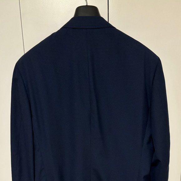 Canali Bue Checked Wool Sport Coat/ Blazer 44/46 Made in Italy - Picture 6 of 12